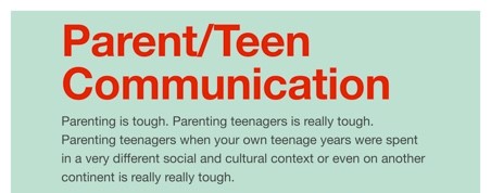 New Dates: Parent/Teen Communication Course